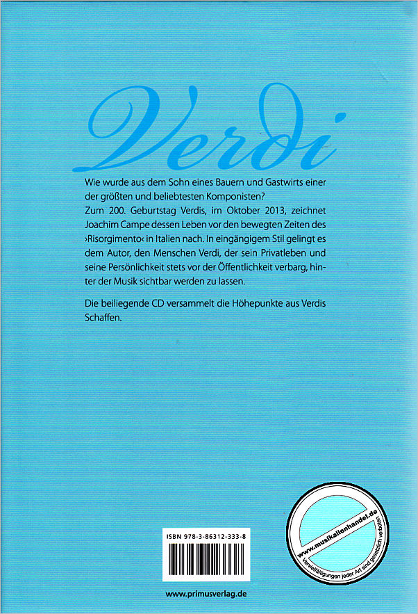 Notenbild für 9783863123338 - VERDI - EINE BIOGRAPHIE