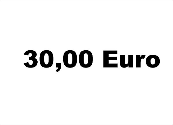 Notenbild für 9901023159977 - Gutschein 30,00 Euro