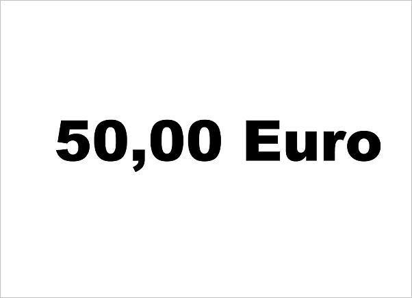 Notenbild für 9901023159984 - Gutschein 50,00 Euro
