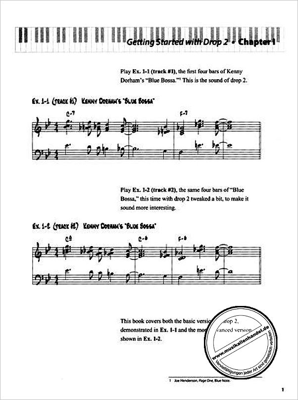Notenbild für ADV 9123 - JAZZ PIANO MASTERCLASS - THE DROP 2 BOOK