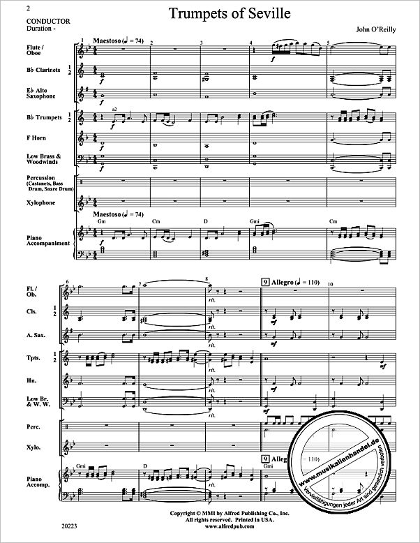Notenbild für ALF 20223 - TRUMPETS OF SEVILLE