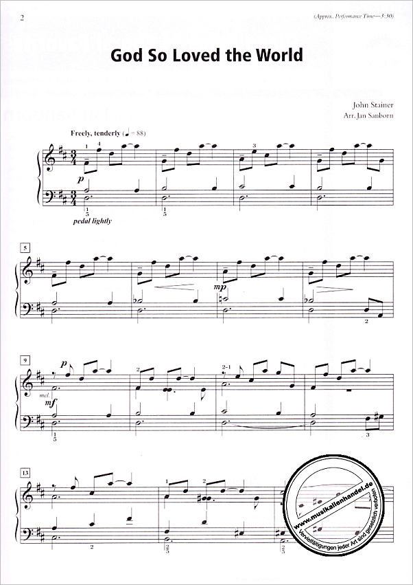 Notenbild für ALF 36335 - PIANO SOLOS OF CHORAL FAVORITES