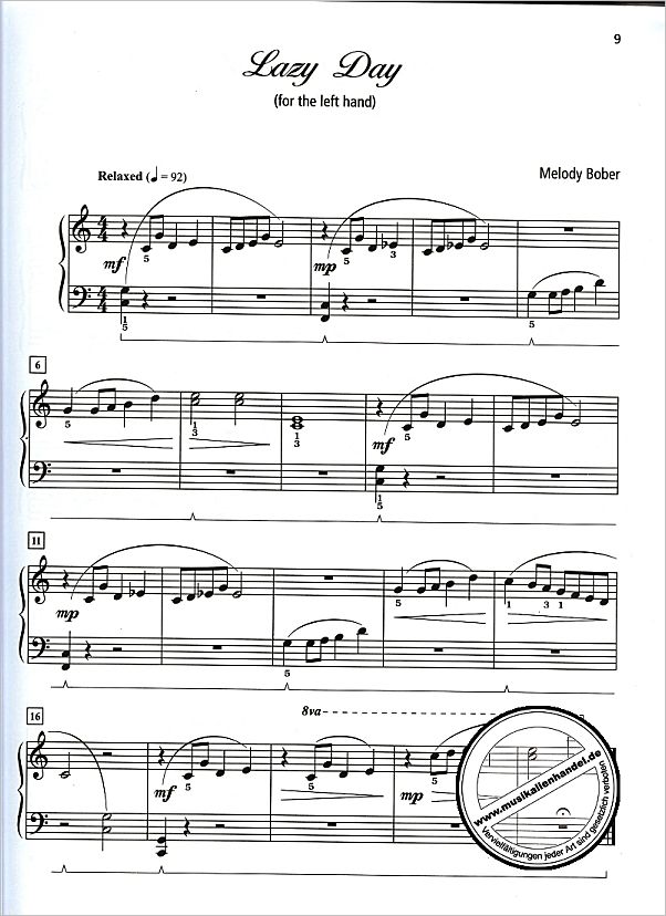 Notenbild für ALF 39101 - GRAND ONE HAND SOLOS FOR PIANO 2