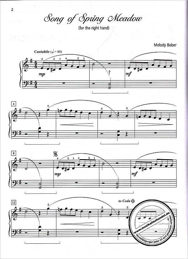 Notenbild für ALF 40157 - GRAND ONE HAND SOLOS FOR PIANO 4