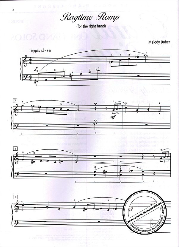 Notenbild für ALF 40158 - GRAND ONE HAND SOLOS FOR PIANO 5