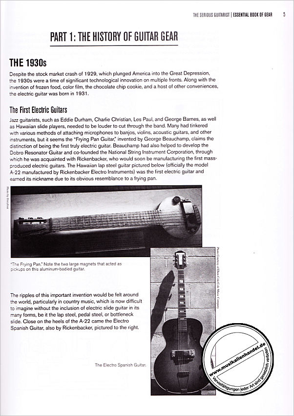 Notenbild für ALF 40650 - THE SERIOUS GUITARIST - ESSENTIAL BOOK OF GEAR