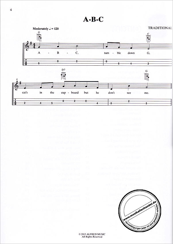 Notenbild für ALF 41036 - JUST FOR FUN - CHILDREN'S SONGS FOR MANDOLIN
