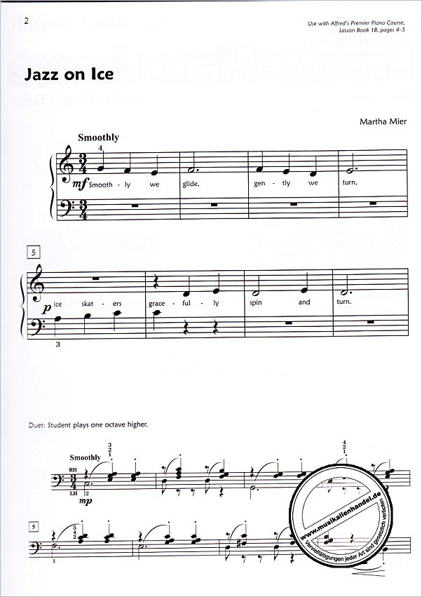 Notenbild für ALF 41039 - PREMIER PIANO COURSE 1B - JAZZ RAGS + BLUES