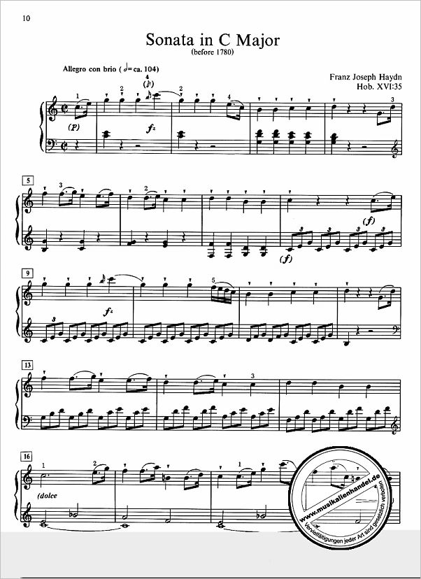 Notenbild für ALF 4593 - WORLD'S GREATEST CLASSICAL SONATAS 1