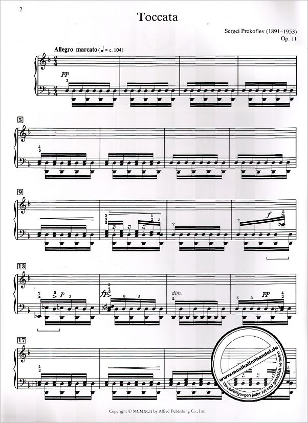 Notenbild für ALF 6340 - TOCCATA OP 11