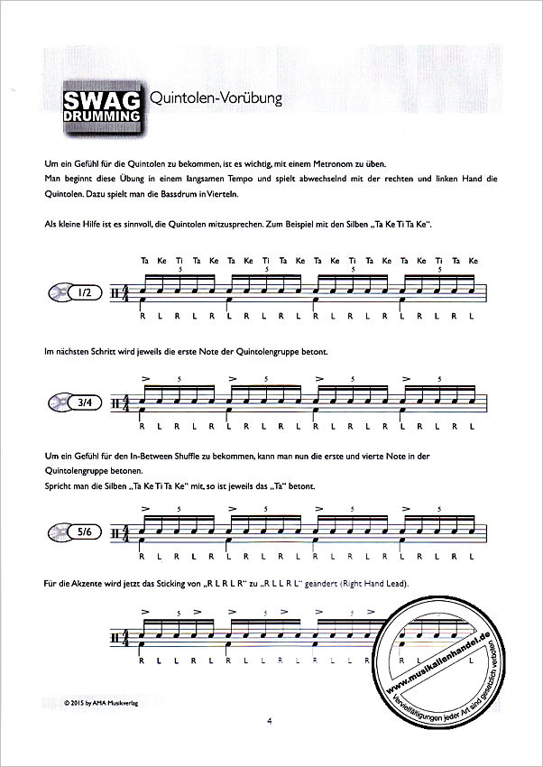 Notenbild für AMA 610432 - SWAG DRUMMING
