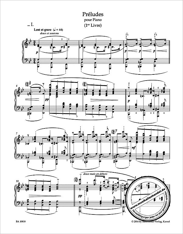Notenbild für BA 10818 - PRELUDES 1