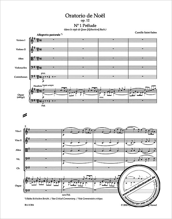Notenbild für BA 11304 - Oratorio de noel op 12