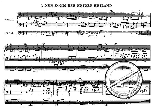 Notenbild für BA 145 - ORGELBUECHLEIN BWV 599-644