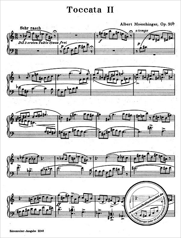Notenbild für BA 2248 - TOCCATA 2 OP 30B