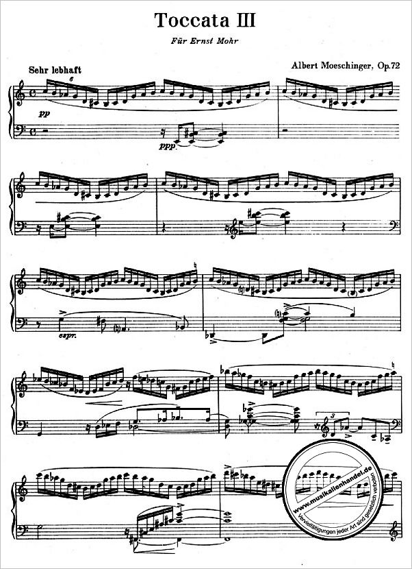Notenbild für BA 2249 - TOCCATA 3 OP 72