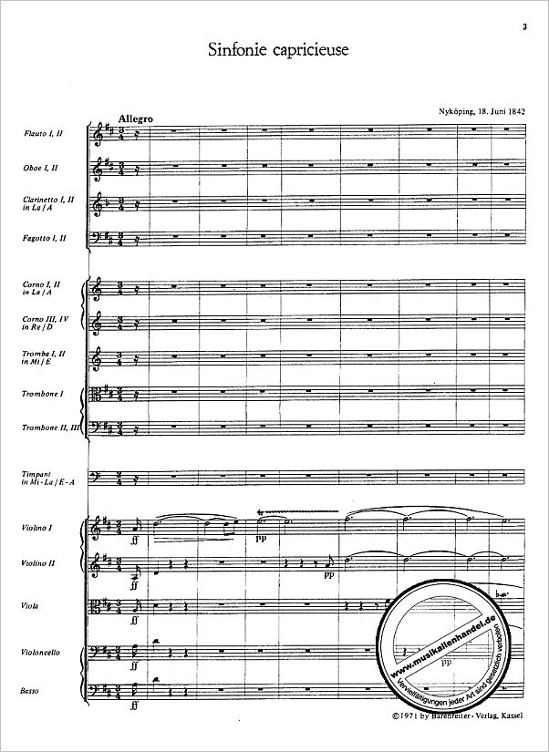 Notenbild für BA 4902 - SINFONIE CAPRICIEUSE D-DUR