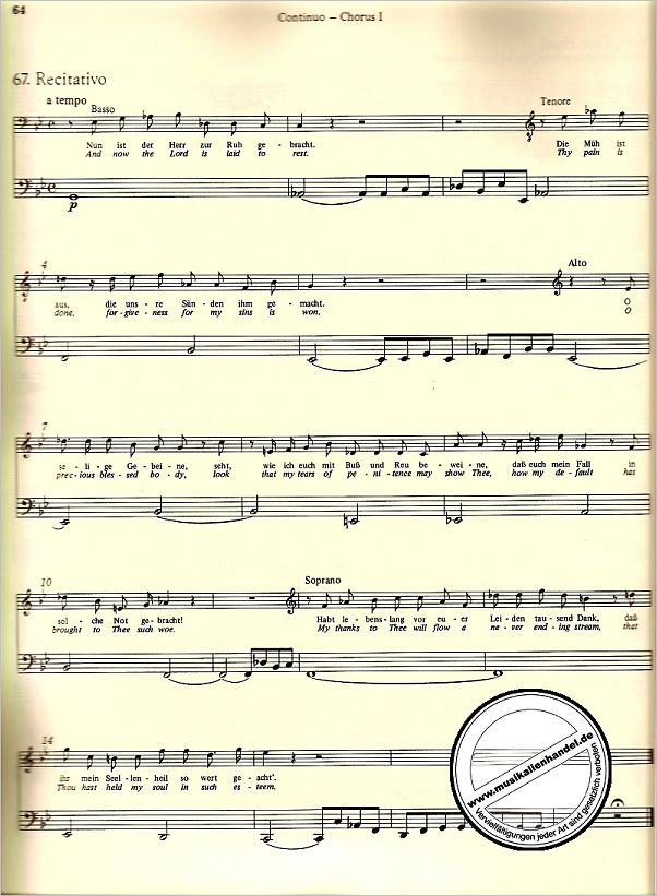 Notenbild für BA 5038-BC-CH1 - MATTHAEUS PASSION BWV 244