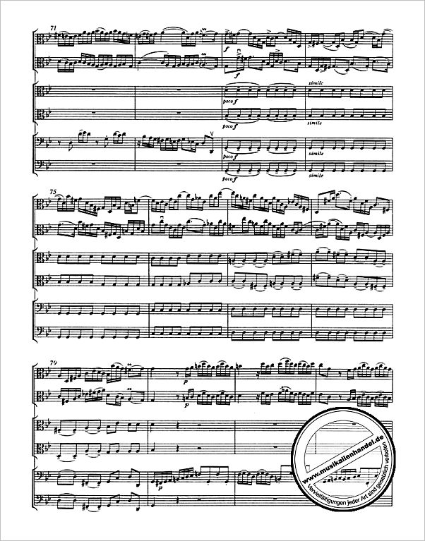 Notenbild für BA 5113 - BRANDENBURGISCHES KONZERT 6 B-DUR BWV 1051