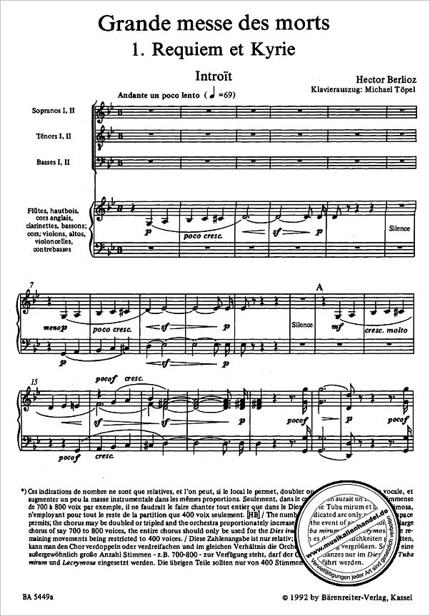 Notenbild für BA 5449-90 - Requiem - Grande Messe des morts op 5