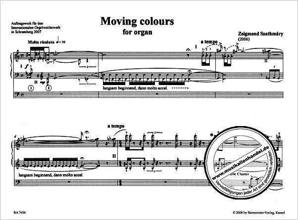 Notenbild für BA 7658 - MOVING COLOURS