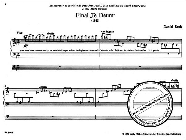 Notenbild für BA 8068 - FINAL TE DEUM