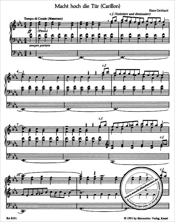Notenbild für BA 8191 - 7 NEUE CHORALVORSPIELE
