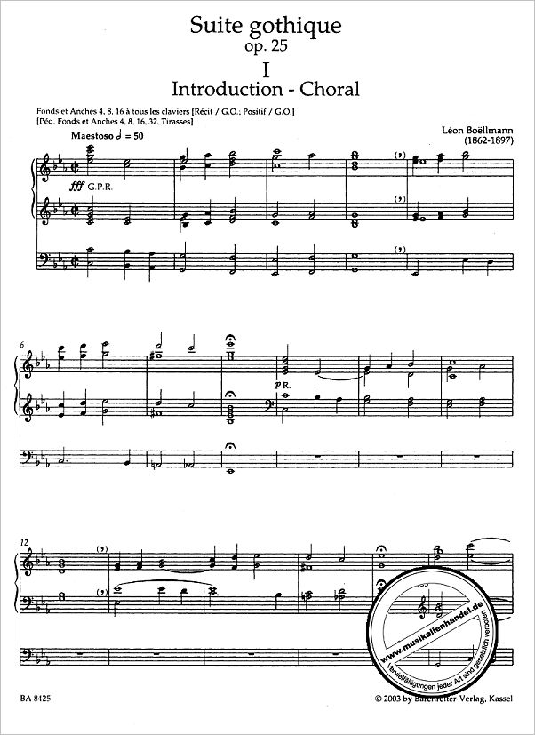 Notenbild für BA 8425 - L'OEUVRE D'ORGUE 2