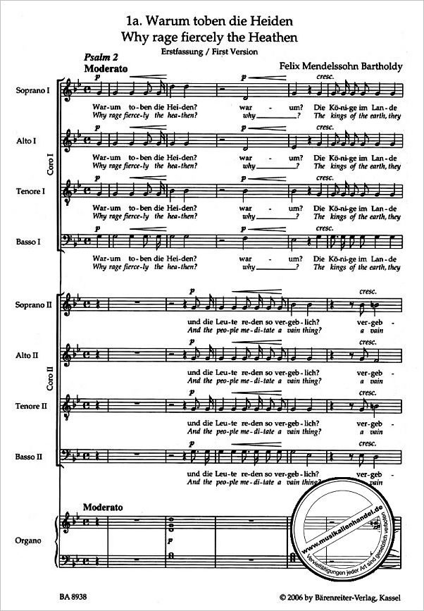 Notenbild für BA 8938 - WARUM TOBEN DIE HEIDEN (PSALM 2)