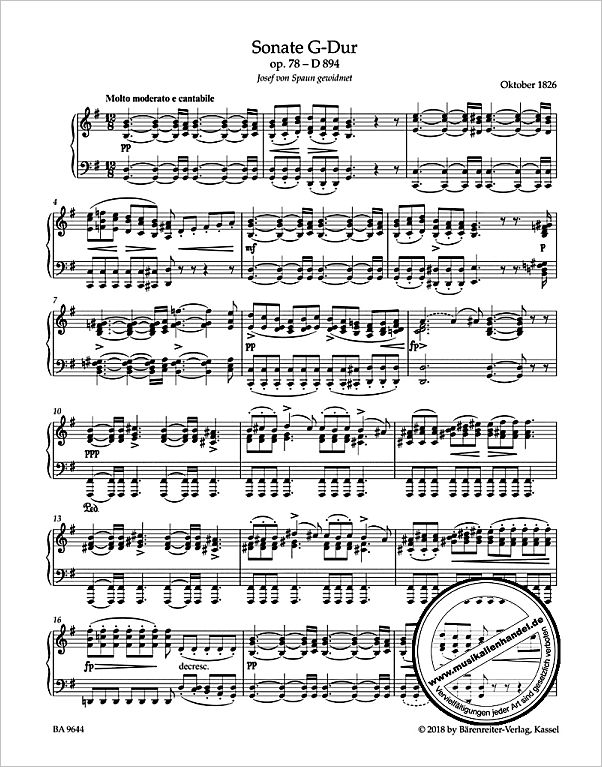 Notenbild für BA 9644 - Klaviersonaten 3