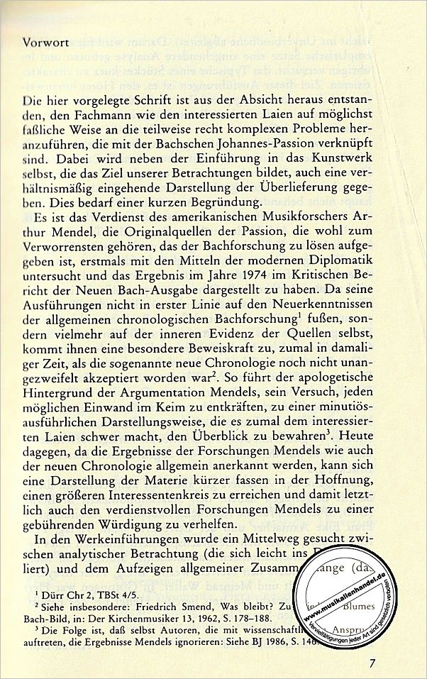 Notenbild für BABVK 1473 - BACH - DIE JOHANNES PASSION