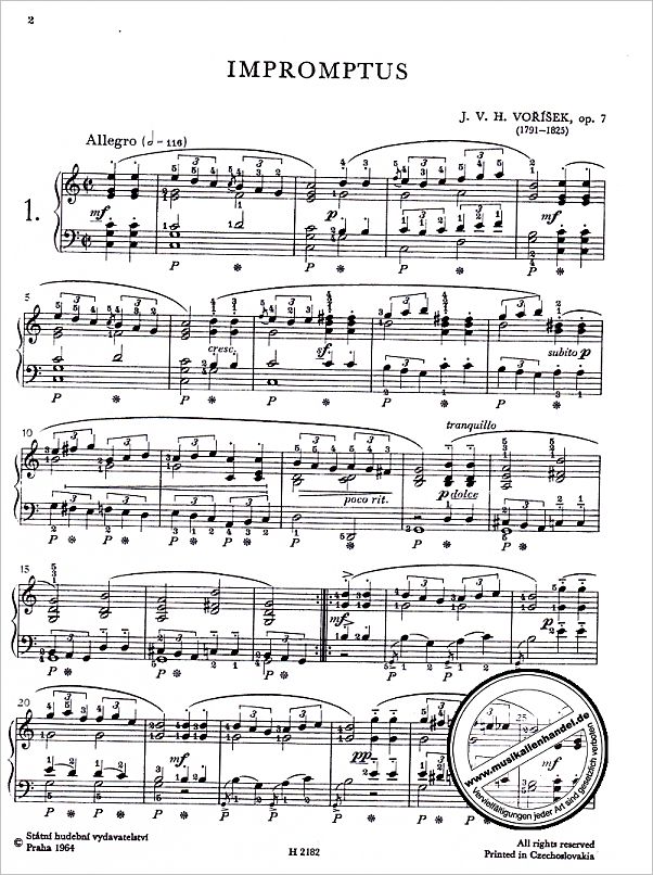 Notenbild für BAMAB 1 - IMPROMPTUS OP 7