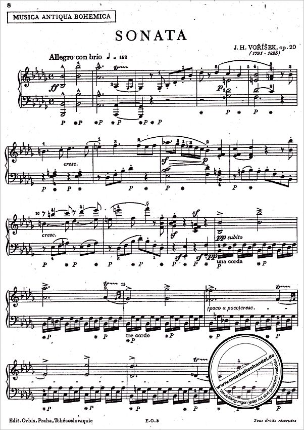 Notenbild für BAMAB 4 - SONATE B-MOLL OP 20