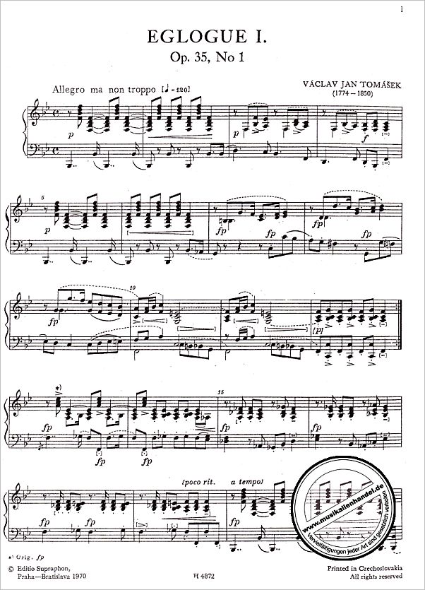 Notenbild für BAMAB 73 - EKLOGEN BAND 1 (OP 35 39 47 51)