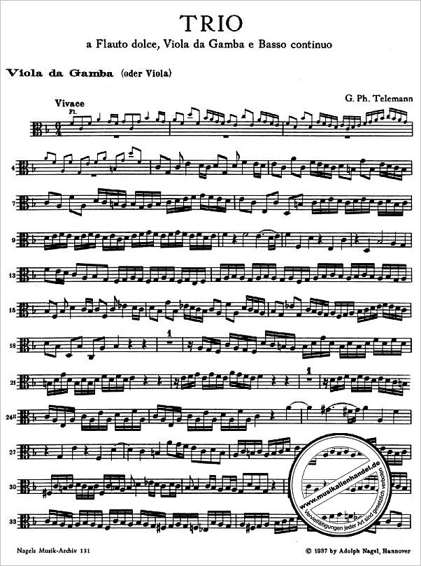 Notenbild für BANMA 131 - TRIO F-DUR (ESSERCIZII MUSICI)