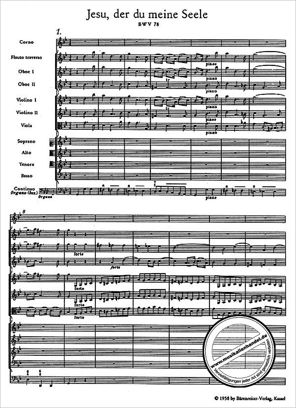 Notenbild für BATP 1078 - KANTATE 78 JESU DER DU MEINE SEELE BWV 78