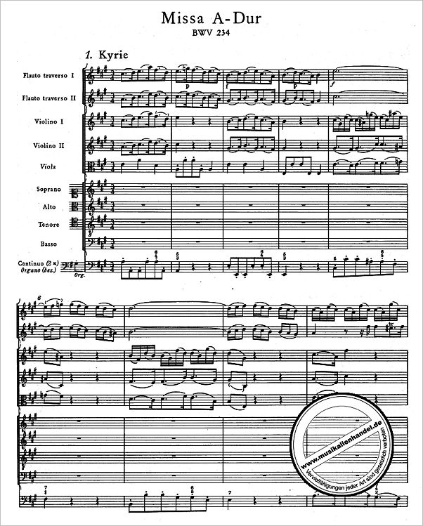 Notenbild für BATP 266 - LUTHERISCHE MESSEN BWV 233 - 236