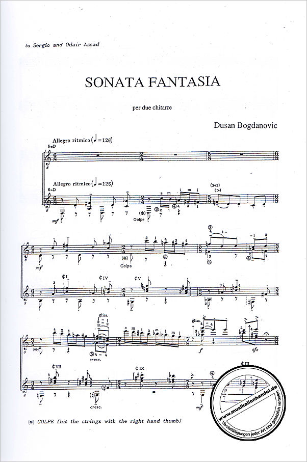 Notenbild für BE 3501 - SONATA FANTASIA