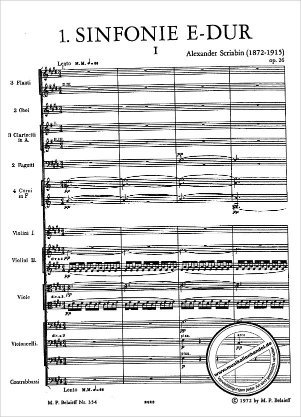 Notenbild für BEL 354 - SINFONIE 1