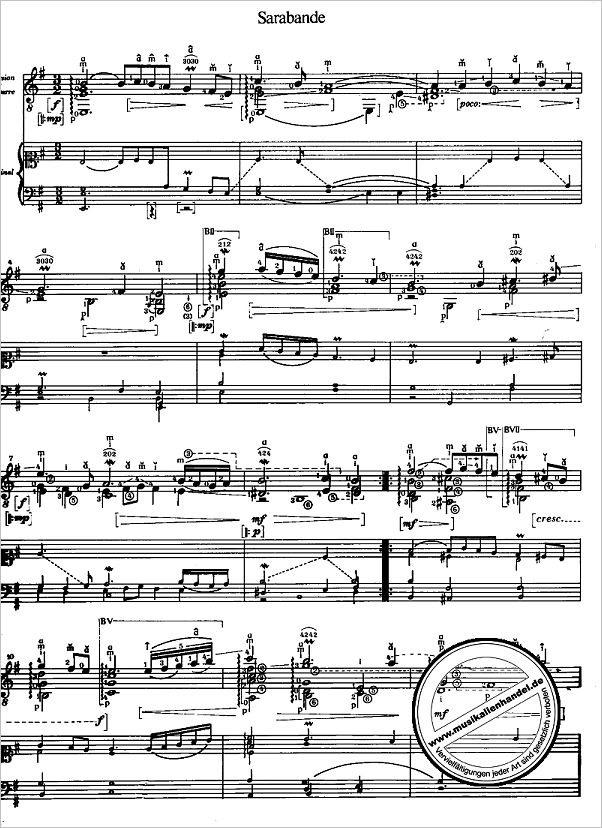 Notenbild für BG -B1-3 - SUITE E-MOLL BWV 996