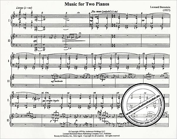 Notenbild für BH 27154 - MUSIC FOR 2 PIANOS