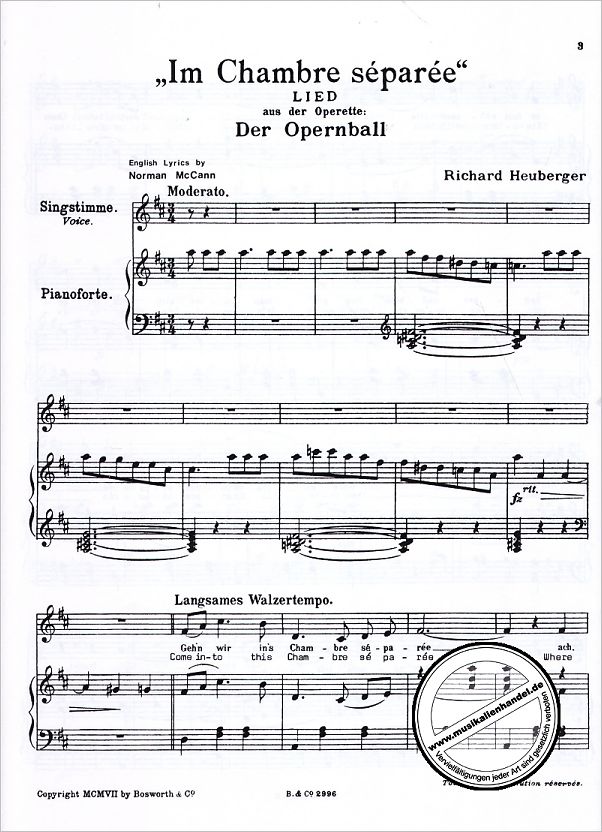 Notenbild für BOE 4021 - IM CHAMBRE SEPAREE