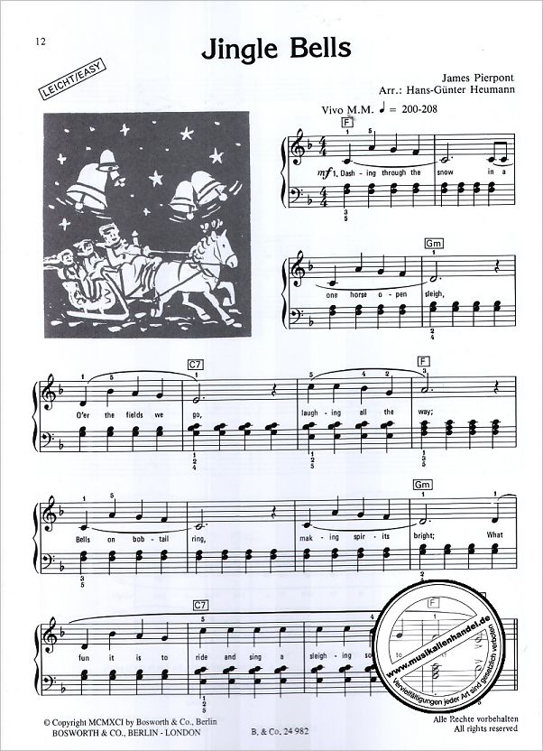 Notenbild für BOE 4060 - CHILDRENS CHRISTMAS PIANO