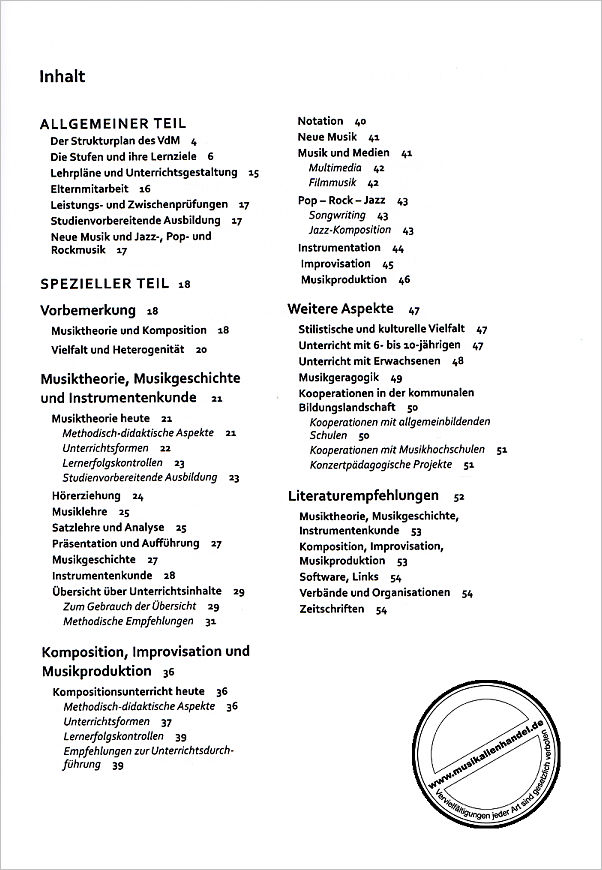 Notenbild für BOSSE 3781 - Lehrplan Musiktheorie und Komposition