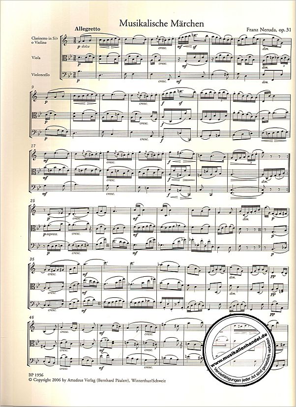 Notenbild für BP 1956 - MUSIKALISCHE MAERCHEN OP 31