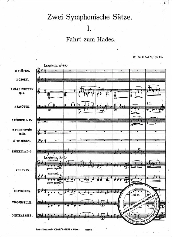 Notenbild für BSS 24562 - SYMPHONISCHE SAETZE OP 14