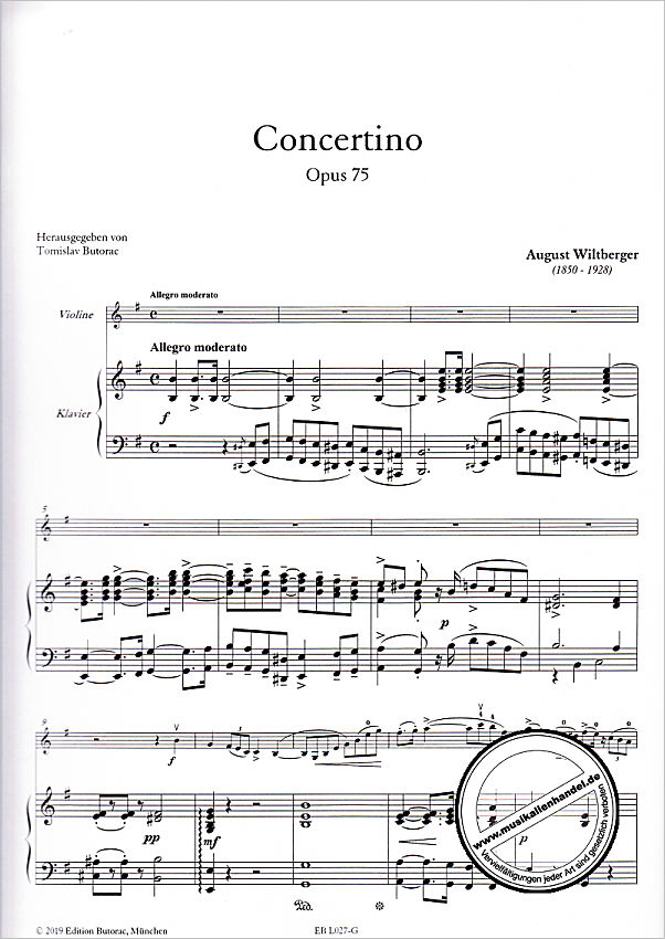 Notenbild für BUTORAC -L027-G - Concertino op 75