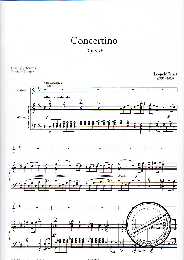 Notenbild für BUTORAC -L028-G - Concertino op 54