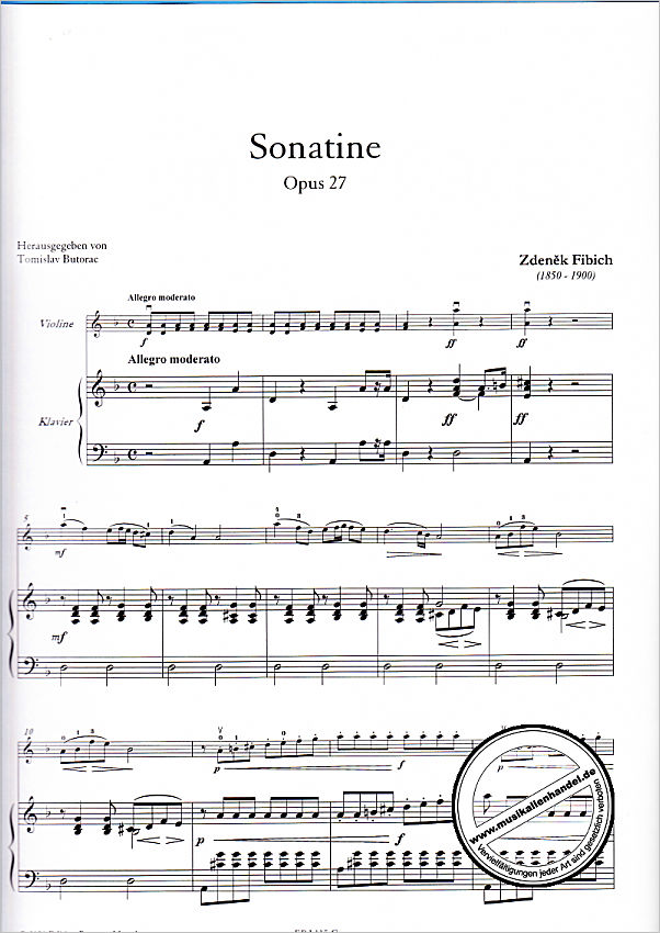 Notenbild für BUTORAC -L115-G - Sonatine d-moll op 27