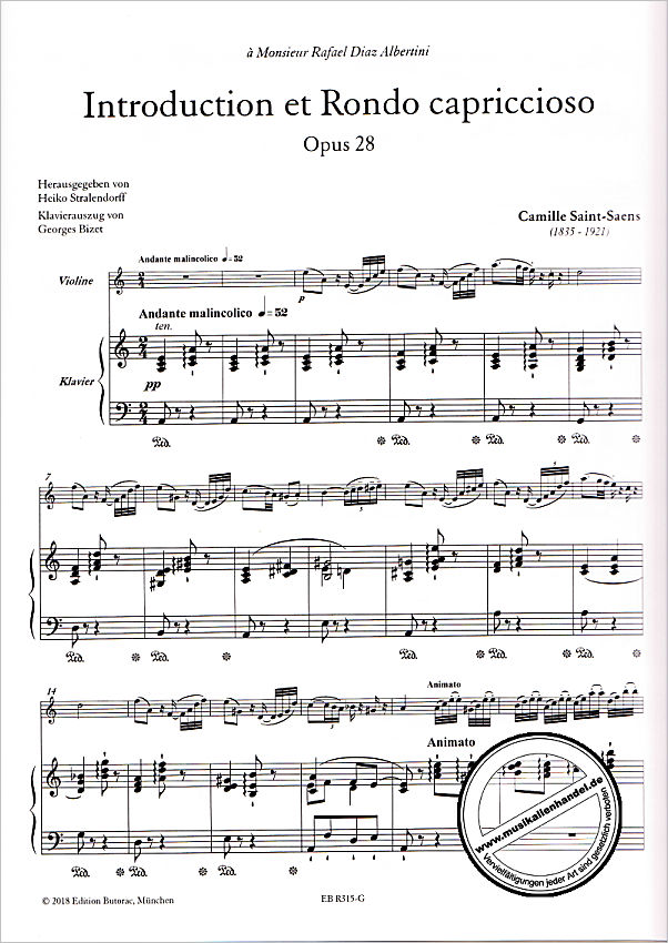 Notenbild für BUTORAC -R315-G - Introduction et Rondo capriccioso op 28